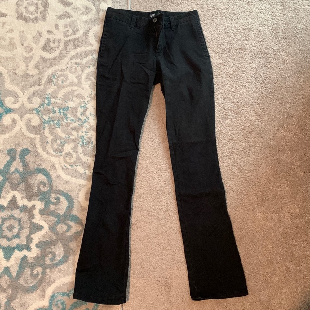 Black Lee straight leg pants size 1